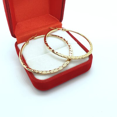Cercei placati cu aur galben de 14k