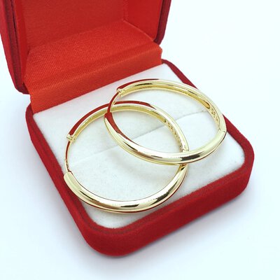 Cercei placati cu aur galben de 14k