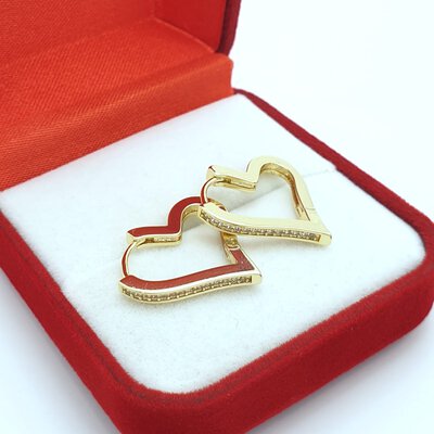 Cercei placati cu aur galben de 14k