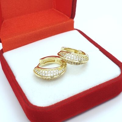 Cercei placati cu aur galben de 14k