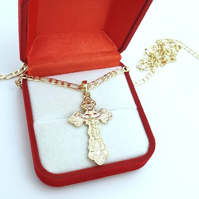 Pandantiv + LANT placat cu aur galben 14k