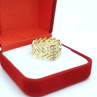Inel placat cu aur galben 14K