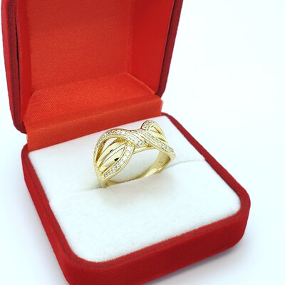 Inel placat cu aur galben 14K