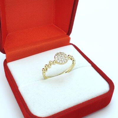Inel placat cu aur galben 14K