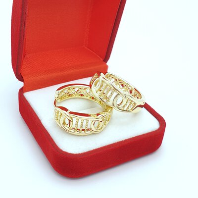 Cercei placati cu aur galben de 14k