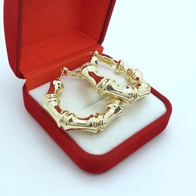 Cercei placati cu aur galben de 14k