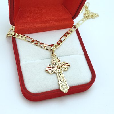Pandantiv + LANT placat cu aur galben 14k