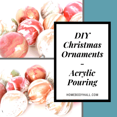 DIY Christmas Ornaments are the best! And acrylic pouring is the perfect way to make easy, unique ornaments that are perfect for your tree or gifts!