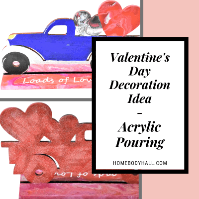 Valentine's Day Decoration Idea - Acrylic Pouring