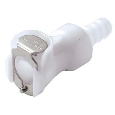 Coupleur Acétal - DN 6.4 - A Clapet Cannelé pour tube 7.9mm - Bag 25 -