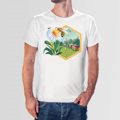 Koszulka T-Shirt • męska – Biały kwiat