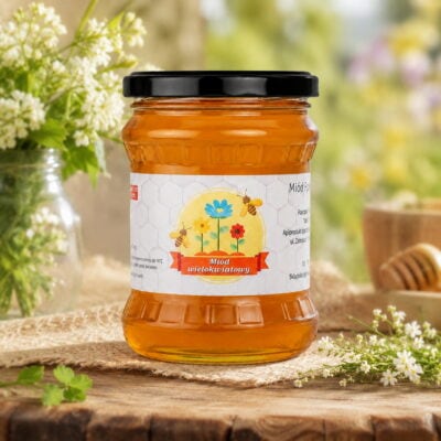 Miód wielokwiatowy 600g – naturalny miód z pasiek w Wąchocku i okolicach