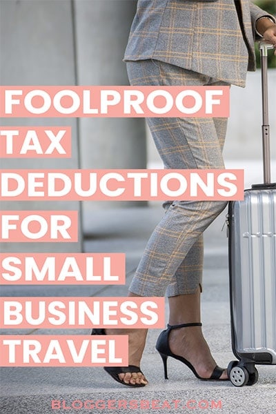 Business travel tax expenses - pin