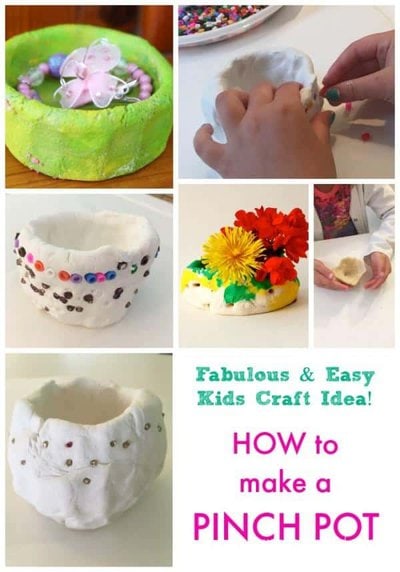 How to make a Pinch Pot. This is a fantastic art idea for kids, a craft project that makes a great gift!