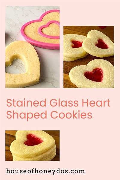 collage of stained glass cookies