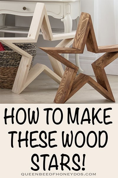 How to make wood stars - pin 