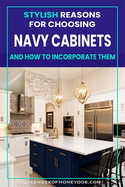 navy cabinets pin image