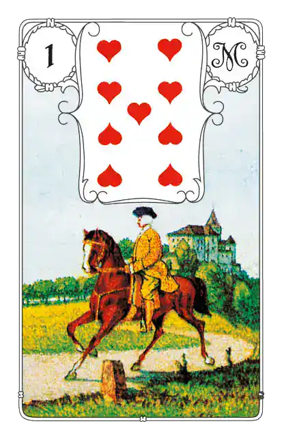 Lenormand Reiter ist Lenormandkarte 1.