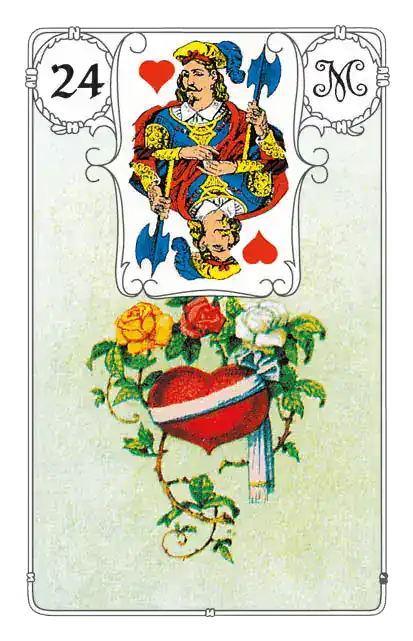 Lenormand Herz ist Lenormandkarte 24.