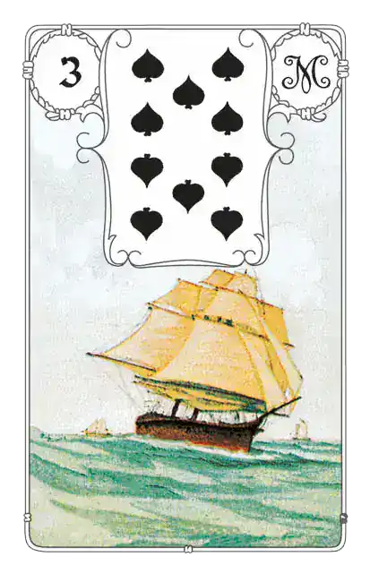 Lenormand Schiff ist Lenormandkarte 3.