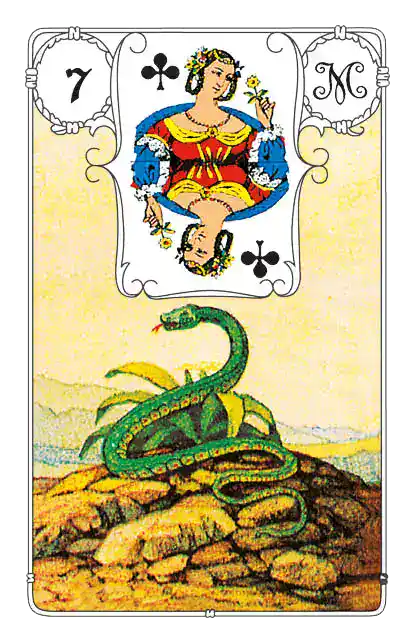 Lenormand Schlange (Karte 7): Bedeutung, Deutung & Kombinationen 1 Lenormand Schlange 7 Kombinationen
