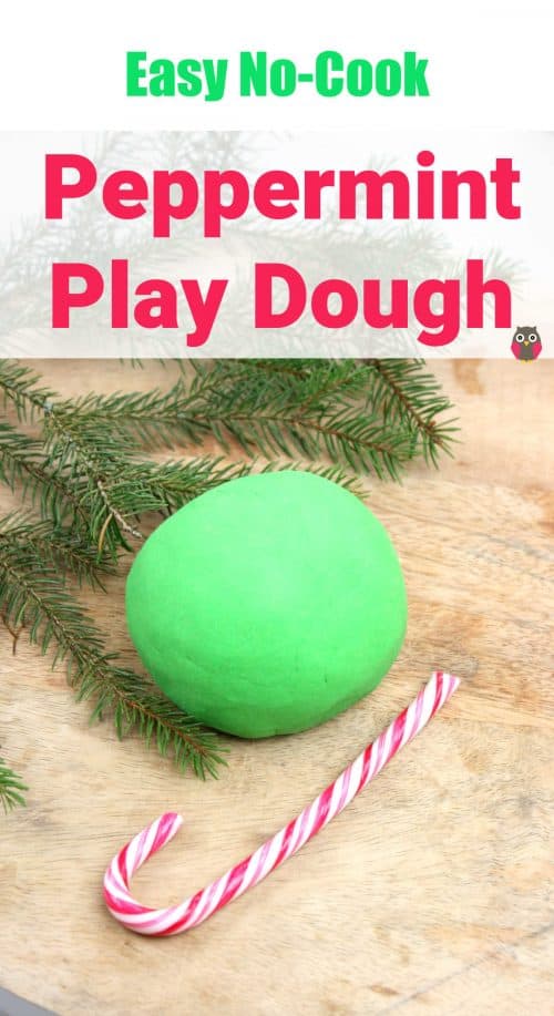 Peppermint Christmas Play Dough. Easy play dough recipe