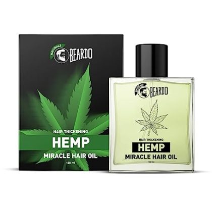 Beardo Hair Thickening Hemp Miracle Hair Oil | Hair Oil for Men | Hemp Oil | Light Hair Oil for Daily Hair Styling | Non-Sticky | 100 ml
