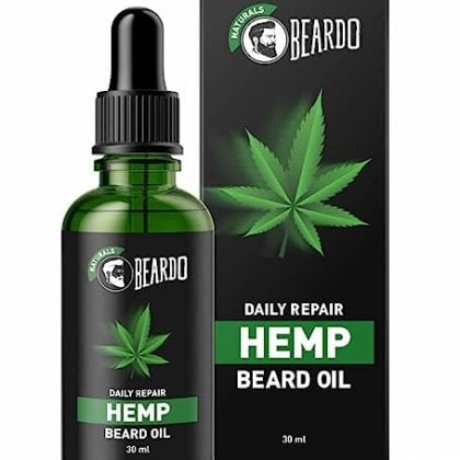 Beardo Beard Oil for men - Daily Repair Hemp Beard Oil | Non-Sticky, Light; Hemp Seed Oil for Shiny Nourished Beards | Promotes Beard Growth, 30 ml