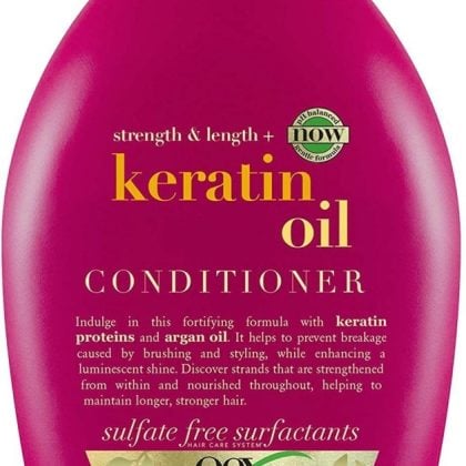 ogx Keratin Oil Fortifying Shampoo with Argan Oil, Vegan,Paraben-Free & Sulfate-Free  (385 ml)