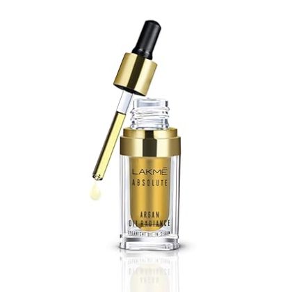 LAKMÉ Absolute Argan Oil Radiance Overnight Oil-in-Face Serum With Moroccan Argan Oil, Nourishes And Brightens Skin, Lightweight, Non Greasy, 15 ml, (24004)