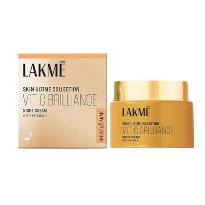 Lakme 9to5 0.5% Active Vitamin C+ Night Cream for Face | Wake up to brighter & glowing skin | For Dry, Oily, Normal, Sensitive & Combination Skin | 50 g
