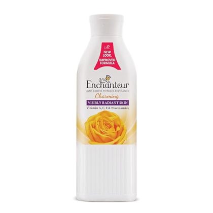 Enchanteur Charming Perfumed Body Lotion with Aloe Vera & Olive Butter for Satin Smooth Skin| Non-Greasy Formula| Water-Based Lotion| Floral French Fragrance| 250ml