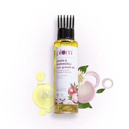 Plum Onion Hair Oil for Hair Fall and Regrowth with Bhringraj Oil, Curry Leaves and Alma Oil I Hair Growth Oil I For Women and Men | Paraben Free I 100ml