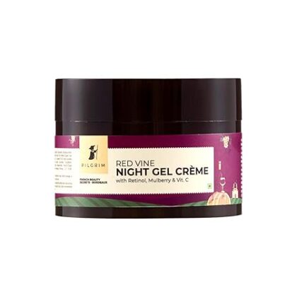 PILGRIM French Red Vine Anti Aging Night Cream for women with Retinol, Mulberry & Vitamin C For Glowing Skin & Skin Repair| Retinol Night cream for oily, dry & sensitive skin|Anti aging cream| For Women and Men I 50g