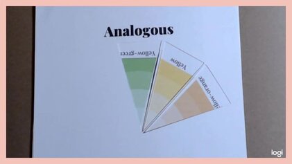 analogous color scheme on color wheel:  yellow-green, yellow, yellow-orange