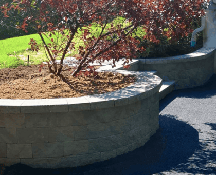 process for creating retaining walls