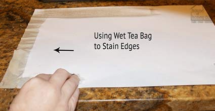 using tea bag on paper