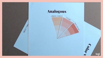 analogous color scheme on color wheel:  yellow-orange, orange, red-orange