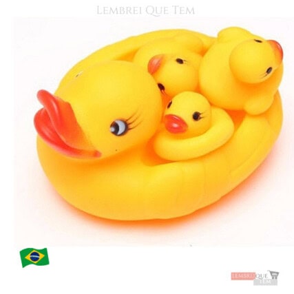 Pato De Borracha Para Banheira Kit Com 3 patinho emitem som