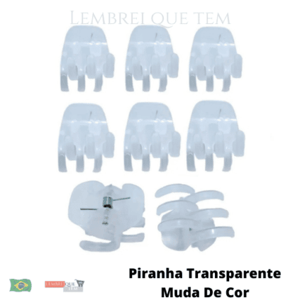 Piranha Transparente Muda De Cor – Tridente médio