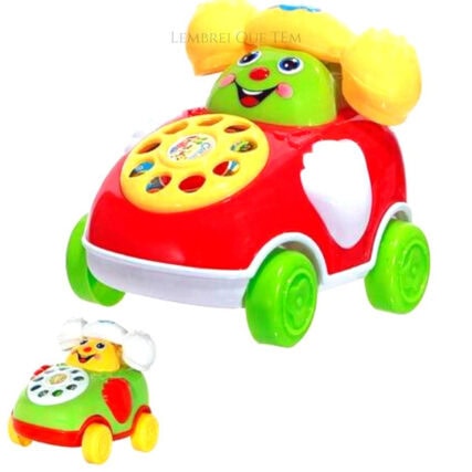 Telefone Alo Be Bebê – brinquedo carrinho infantil telefone – carrinho a corda