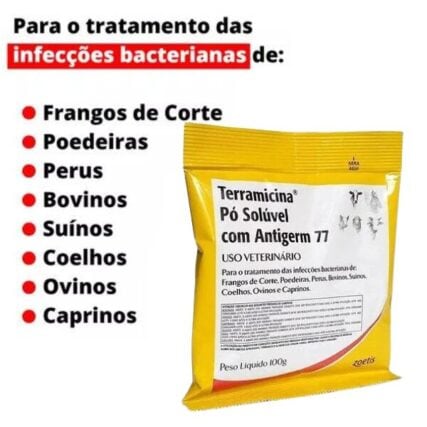 Terramicina pó solúvel com Antigerm 77 100gr – Zoetis