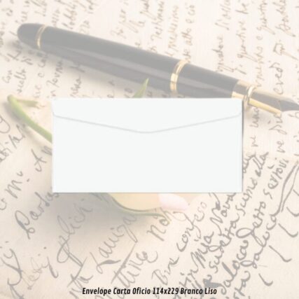 envelope 114 mm x 229 mm carta branco