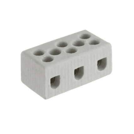 Conector Porcelana 10mm 25a/600v 3 Polos