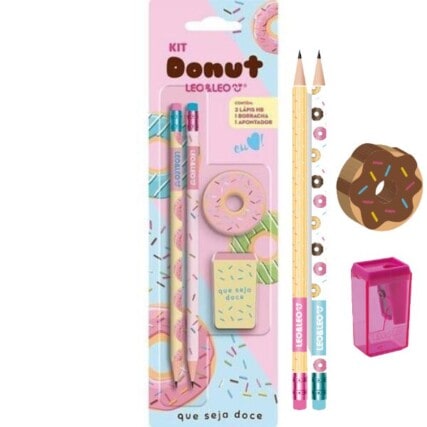 Kit Escolar Donut hb com 04 Peças – Doces