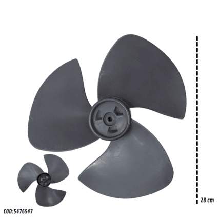 hélice ventilador  30 cm 3 pás ADAPTÁVEL