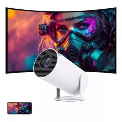 Mini Projetor Smart 4k Wifi 1080p HD HY300 Cor Branco 110V220V