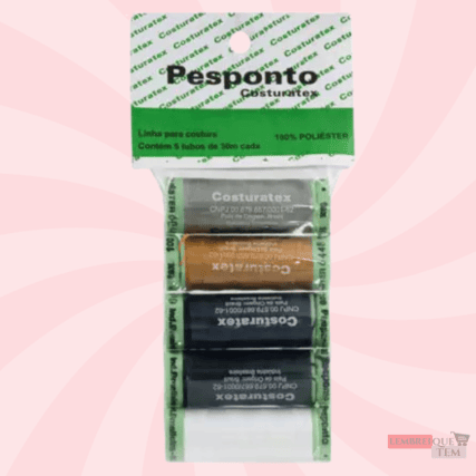 Linhas Sortidas Pesponto para Costura Costuratex – Pct c/ 5 tubos