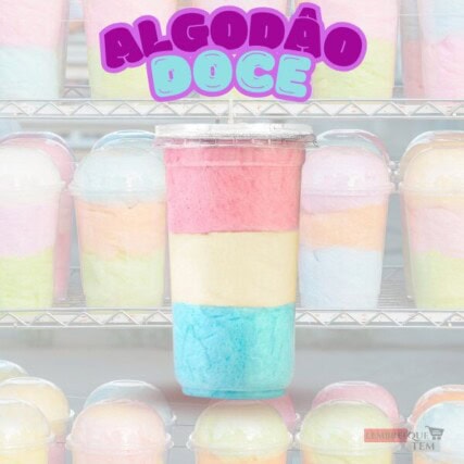 Pote de Algodão Doce 20g Colorido – lembrancinhas de aniversário