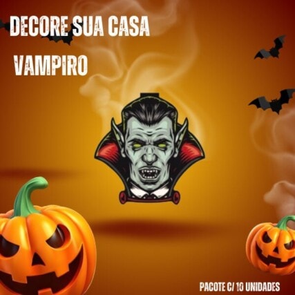 Tag Decorativa – Halloween Vampiro Decoração
